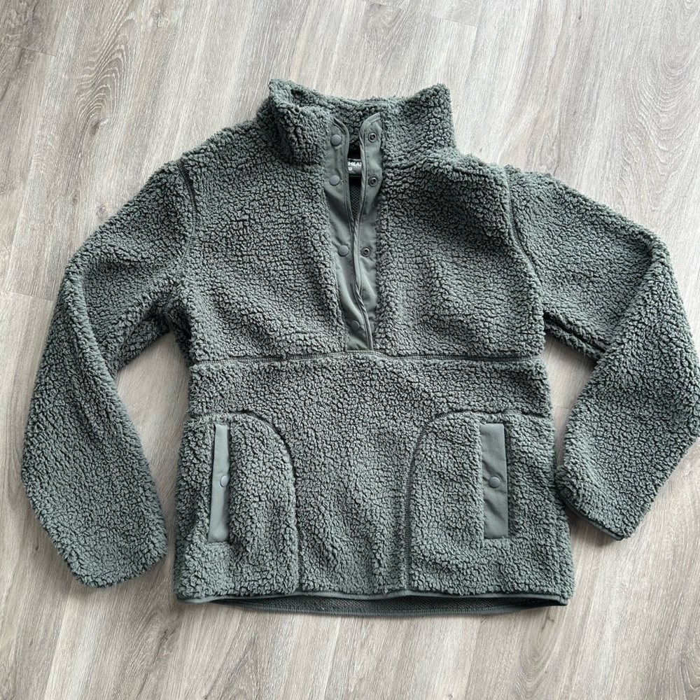 32 Degrees Teal Fleece Button Up